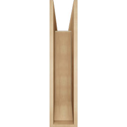 Ekena Millwork - BKTUR0756X34X34MRC06RCPR - Timberthane Faux Wood Merced Style Bracket w/ Offset Brace, Slat Ends, 7 1/2"W x 34"D x 34"H, Primed Tan