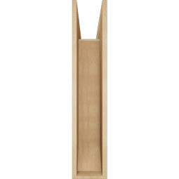 Ekena Millwork - BKTUR0756X34X38MRC06RCPR - Timberthane Faux Wood Merced Style Bracket w/ Offset Brace, Slat Ends, 7 1/2"W x 34"D x 38"H, Primed Tan