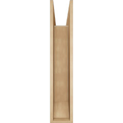 Ekena Millwork - BKTUR0756X34X40MRC06RCPR - Timberthane Faux Wood Merced Style Bracket w/ Offset Brace, Slat Ends, 7 1/2"W x 34"D x 40"H, Primed Tan