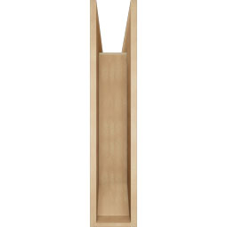 Ekena Millwork - BKTUR0756X36X36MRC06RCPR - Timberthane Faux Wood Merced Style Bracket w/ Offset Brace, Slat Ends, 7 1/2"W x 36"D x 36"H, Primed Tan