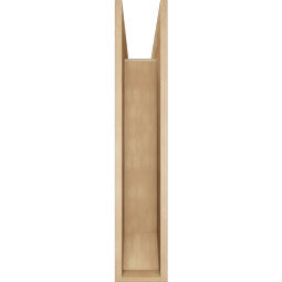 Ekena Millwork - BKTUR0756X36X40MRC06RCPR - Timberthane Faux Wood Merced Style Bracket w/ Offset Brace, Slat Ends, 7 1/2"W x 36"D x 40"H, Primed Tan