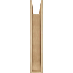 Ekena Millwork - BKTUR0756X36X44MRC06RCPR - Timberthane Faux Wood Merced Style Bracket w/ Offset Brace, Slat Ends, 7 1/2"W x 36"D x 44"H, Primed Tan