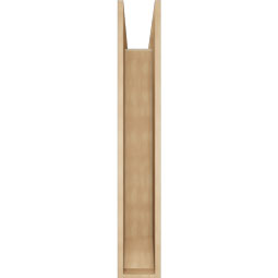 Ekena Millwork - BKTUR0756X36X48MRC06RCPR - Timberthane Faux Wood Merced Style Bracket w/ Offset Brace, Slat Ends, 7 1/2"W x 36"D x 48"H, Primed Tan