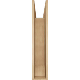 Ekena Millwork - BKTUR0756X38X38MRC06RCPR - Timberthane Faux Wood Merced Style Bracket w/ Offset Brace, Slat Ends, 7 1/2"W x 38"D x 38"H, Primed Tan