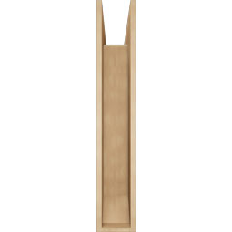 Ekena Millwork - BKTUR0756X38X44MRC06RCPR - Timberthane Faux Wood Merced Style Bracket w/ Offset Brace, Slat Ends, 7 1/2"W x 38"D x 44"H, Primed Tan