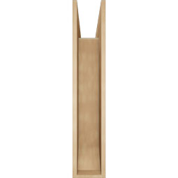 Ekena Millwork - BKTUR0756X40X40MRC06RCPR - Timberthane Faux Wood Merced Style Bracket w/ Offset Brace, Slat Ends, 7 1/2"W x 40"D x 40"H, Primed Tan