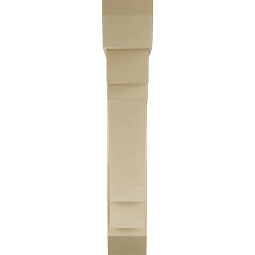 Ekena Millwork - BKTUR0756X40X44MRC06RCPR - Timberthane Faux Wood Merced Style Bracket w/ Offset Brace, Slat Ends, 7 1/2"W x 40"D x 44"H, Primed Tan