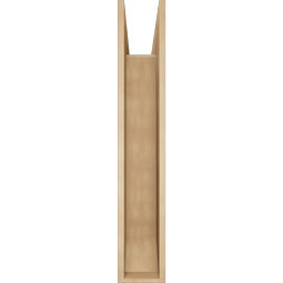 Ekena Millwork - BKTUR0756X40X44MRC06RCPR - Timberthane Faux Wood Merced Style Bracket w/ Offset Brace, Slat Ends, 7 1/2"W x 40"D x 44"H, Primed Tan