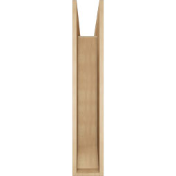 Ekena Millwork - BKTUR0756X42X42MRC06RCPR - Timberthane Faux Wood Merced Style Bracket w/ Offset Brace, Slat Ends, 7 1/2"W x 42"D x 42"H, Primed Tan