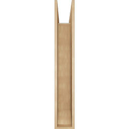 Ekena Millwork - BKTUR0756X42X48MRC06RCPR - Timberthane Faux Wood Merced Style Bracket w/ Offset Brace, Slat Ends, 7 1/2"W x 42"D x 48"H, Primed Tan