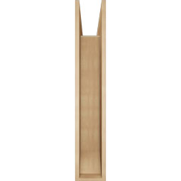 Ekena Millwork - BKTUR0756X44X44MRC06RCPR - Timberthane Faux Wood Merced Style Bracket w/ Offset Brace, Slat Ends, 7 1/2"W x 44"D x 44"H, Primed Tan