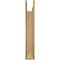 Ekena Millwork - BKTUR0756X46X46MRC06RCPR - Timberthane Faux Wood Merced Style Bracket w/ Offset Brace, Slat Ends, 7 1/2"W x 46"D x 46"H, Primed Tan