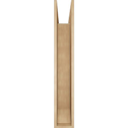 Ekena Millwork - BKTUR0756X48X48MRC06RCPR - Timberthane Faux Wood Merced Style Bracket w/ Offset Brace, Slat Ends, 7 1/2"W x 48"D x 48"H, Primed Tan