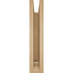 Ekena Millwork - BKTUR0352X14X18WTL01RCPR - Timberthane Faux Wood Westlake Style Bracket w/ Offset Brace, Traditional Ends, 3 1/2"W x 14"D x 18"H, Primed Tan