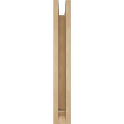 Ekena Millwork - BKTUR0352X14X26WTL01RCPR - Timberthane Faux Wood Westlake Style Bracket w/ Offset Brace, Traditional Ends, 3 1/2"W x 14"D x 26"H, Primed Tan