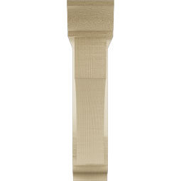 Ekena Millwork - BKTUR0352X16X16WTL01RCPR - Timberthane Faux Wood Westlake Style Bracket w/ Offset Brace, Traditional Ends, 3 1/2"W x 16"D x 16"H, Primed Tan