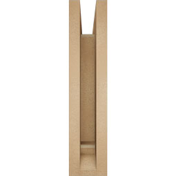 Ekena Millwork - BKTUR0352X16X16WTL01RCPR - Timberthane Faux Wood Westlake Style Bracket w/ Offset Brace, Traditional Ends, 3 1/2"W x 16"D x 16"H, Primed Tan