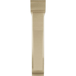 Ekena Millwork - BKTUR0352X16X20WTL01RCPR - Timberthane Faux Wood Westlake Style Bracket w/ Offset Brace, Traditional Ends, 3 1/2"W x 16"D x 20"H, Primed Tan