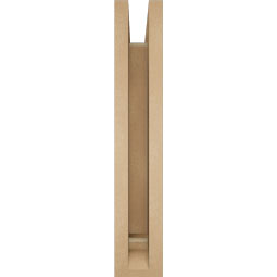 Ekena Millwork - BKTUR0352X16X20WTL01RCPR - Timberthane Faux Wood Westlake Style Bracket w/ Offset Brace, Traditional Ends, 3 1/2"W x 16"D x 20"H, Primed Tan