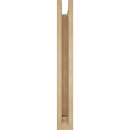 Ekena Millwork - BKTUR0352X16X28WTL01RCPR - Timberthane Faux Wood Westlake Style Bracket w/ Offset Brace, Traditional Ends, 3 1/2"W x 16"D x 28"H, Primed Tan