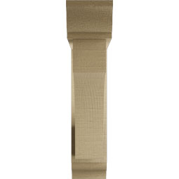 Ekena Millwork - BKTUROWTL00 - Timberthane Rough Cedar Faux Wood Westlake Traditional Bracket w/ Offset Brace