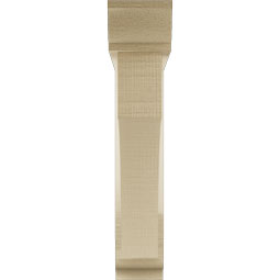 Ekena Millwork - BKTUR0352X18X18WTL01RCPR - Timberthane Faux Wood Westlake Style Bracket w/ Offset Brace, Traditional Ends, 3 1/2"W x 18"D x 18"H, Primed Tan
