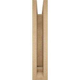 Ekena Millwork - BKTUR0352X18X18WTL01RCPR - Timberthane Faux Wood Westlake Style Bracket w/ Offset Brace, Traditional Ends, 3 1/2"W x 18"D x 18"H, Primed Tan