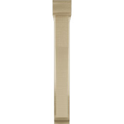 Ekena Millwork - BKTUR0352X18X26WTL01RCPR - Timberthane Faux Wood Westlake Style Bracket w/ Offset Brace, Traditional Ends, 3 1/2"W x 18"D x 26"H, Primed Tan
