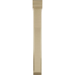 Ekena Millwork - BKTUR0352X18X30WTL01RCPR - Timberthane Faux Wood Westlake Style Bracket w/ Offset Brace, Traditional Ends, 3 1/2"W x 18"D x 30"H, Primed Tan