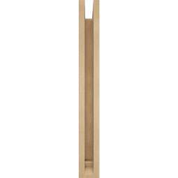 Ekena Millwork - BKTUR0352X18X30WTL01RCPR - Timberthane Faux Wood Westlake Style Bracket w/ Offset Brace, Traditional Ends, 3 1/2"W x 18"D x 30"H, Primed Tan