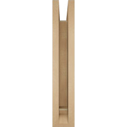 Ekena Millwork - BKTUR0352X20X20WTL01RCPR - Timberthane Faux Wood Westlake Style Bracket w/ Offset Brace, Traditional Ends, 3 1/2"W x 20"D x 20"H, Primed Tan