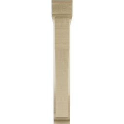 Ekena Millwork - BKTUR0352X20X24WTL01RCPR - Timberthane Faux Wood Westlake Style Bracket w/ Offset Brace, Traditional Ends, 3 1/2"W x 20"D x 24"H, Primed Tan