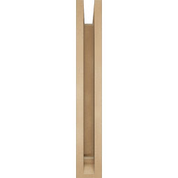 Ekena Millwork - BKTUR0352X20X24WTL01RCPR - Timberthane Faux Wood Westlake Style Bracket w/ Offset Brace, Traditional Ends, 3 1/2"W x 20"D x 24"H, Primed Tan