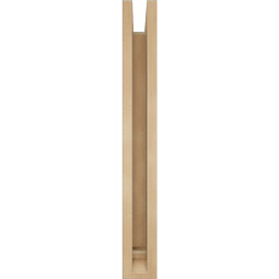 Ekena Millwork - BKTUR0352X20X28WTL01RCPR - Timberthane Faux Wood Westlake Style Bracket w/ Offset Brace, Traditional Ends, 3 1/2"W x 20"D x 28"H, Primed Tan