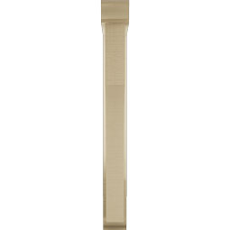 Ekena Millwork - BKTUR0352X20X32WTL01RCPR - Timberthane Faux Wood Westlake Style Bracket w/ Offset Brace, Traditional Ends, 3 1/2"W x 20"D x 32"H, Primed Tan