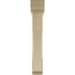 Ekena Millwork - BKTUR0352X22X22WTL01RCPR - Timberthane Faux Wood Westlake Style Bracket w/ Offset Brace, Traditional Ends, 3 1/2"W x 22"D x 22"H, Primed Tan