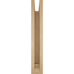 Ekena Millwork - BKTUR0352X22X22WTL01RCPR - Timberthane Faux Wood Westlake Style Bracket w/ Offset Brace, Traditional Ends, 3 1/2"W x 22"D x 22"H, Primed Tan