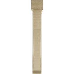 Ekena Millwork - BKTUR0352X22X26WTL01RCPR - Timberthane Faux Wood Westlake Style Bracket w/ Offset Brace, Traditional Ends, 3 1/2"W x 22"D x 26"H, Primed Tan