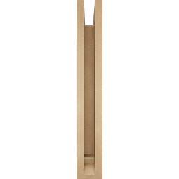 Ekena Millwork - BKTUR0352X24X24WTL01RCPR - Timberthane Faux Wood Westlake Style Bracket w/ Offset Brace, Traditional Ends, 3 1/2"W x 24"D x 24"H, Primed Tan