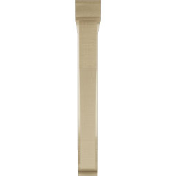Ekena Millwork - BKTUR0352X24X28WTL01RCPR - Timberthane Faux Wood Westlake Style Bracket w/ Offset Brace, Traditional Ends, 3 1/2"W x 24"D x 28"H, Primed Tan