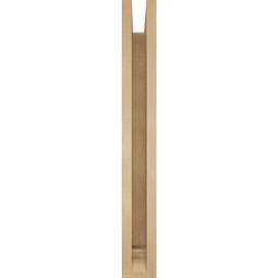 Ekena Millwork - BKTUR0352X24X28WTL01RCPR - Timberthane Faux Wood Westlake Style Bracket w/ Offset Brace, Traditional Ends, 3 1/2"W x 24"D x 28"H, Primed Tan