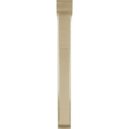 Ekena Millwork - BKTUR0352X24X32WTL01RCPR - Timberthane Faux Wood Westlake Style Bracket w/ Offset Brace, Traditional Ends, 3 1/2"W x 24"D x 32"H, Primed Tan