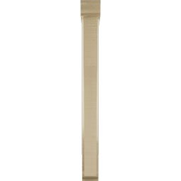 Ekena Millwork - BKTUR0352X24X36WTL01RCPR - Timberthane Faux Wood Westlake Style Bracket w/ Offset Brace, Traditional Ends, 3 1/2"W x 24"D x 36"H, Primed Tan