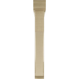Ekena Millwork - BKTUR0352X26X26WTL01RCPR - Timberthane Faux Wood Westlake Style Bracket w/ Offset Brace, Traditional Ends, 3 1/2"W x 26"D x 26"H, Primed Tan