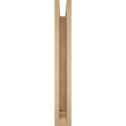 Ekena Millwork - BKTUR0352X26X26WTL01RCPR - Timberthane Faux Wood Westlake Style Bracket w/ Offset Brace, Traditional Ends, 3 1/2"W x 26"D x 26"H, Primed Tan