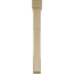 Ekena Millwork - BKTUR0352X26X30WTL01RCPR - Timberthane Faux Wood Westlake Style Bracket w/ Offset Brace, Traditional Ends, 3 1/2"W x 26"D x 30"H, Primed Tan