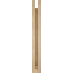 Ekena Millwork - BKTUR0352X26X30WTL01RCPR - Timberthane Faux Wood Westlake Style Bracket w/ Offset Brace, Traditional Ends, 3 1/2"W x 26"D x 30"H, Primed Tan
