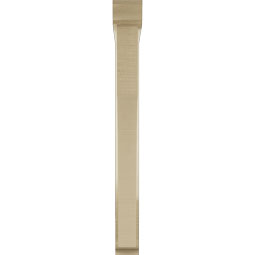 Ekena Millwork - BKTUR0352X26X34WTL01RCPR - Timberthane Faux Wood Westlake Style Bracket w/ Offset Brace, Traditional Ends, 3 1/2"W x 26"D x 34"H, Primed Tan