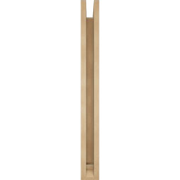 Ekena Millwork - BKTUR0352X26X34WTL01RCPR - Timberthane Faux Wood Westlake Style Bracket w/ Offset Brace, Traditional Ends, 3 1/2"W x 26"D x 34"H, Primed Tan