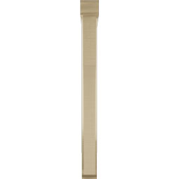 Ekena Millwork - BKTUR0352X26X38WTL01RCPR - Timberthane Faux Wood Westlake Style Bracket w/ Offset Brace, Traditional Ends, 3 1/2"W x 26"D x 38"H, Primed Tan